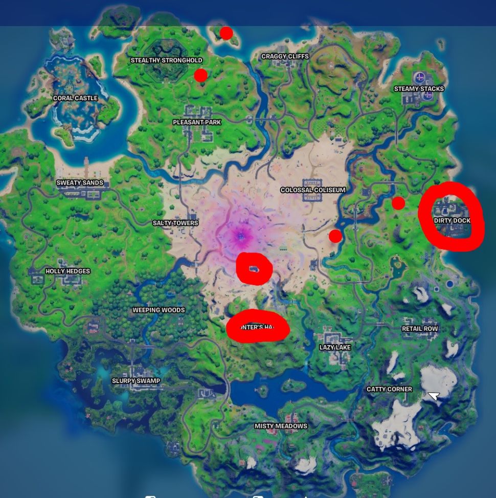 Mapa armas exoticas Fornite